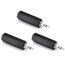 Hosa GMP386-THREE-K Mono 1/4" Female - Stereo 3.5mm Male Adapter 3 Pack Bundle Image 1