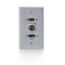 Cables To Go 41034 Single-Gang HDMI, HD15 VGA, 3.5mm Brushed Aluminum Wall Plate Image 3