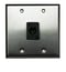 Whirlwind WP2/1MW Dual Gang Wallplate With 1 Whirlwind WC3M XLRM Connector, Silver Image 1