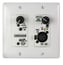 Whirlwind MIPAID/PS Single Gang Media Input Plate With 1/8" And XLR Inputs, Whit Image 1