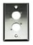 Whirlwind WP1/2H Single Gang Wallplate With 2 XLR Punches, Silver Image 1