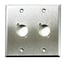 Whirlwind WP2/2H Dual Gang Wallplate Punched For 2 Whirlwind/Switchcraft D3F Image 1