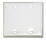 Whirlwind WP2WH/0 Dual Gang Blank Wallplate, White Image 1