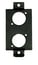 Whirlwind WPIEBK/2ND Edison Duplex Insert Wallplate With 2 Neutrik D Holes, Black Image 1