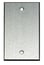 Whirlwind WPX1/0H .125" Single Gang Blank Wallplate, Clear Anodized Aluminum Image 1