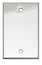 Whirlwind WPX1WH/0H .125" Single Gang Blank Wallplate, Semi-gloss White Image 1