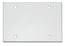 Whirlwind WPX3WH/0H .125" 3 Gang Blank Wallplate, Semi-gloss White Image 1