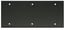 Whirlwind WPX5B/0H .125" 5 Gang Blank Wallplate, Black Anodized Aluminum Image 1