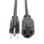 Tripp Lite P022-010 Power Extension Cord, NEMA 5-15P To NEMA 5-15R - 10A, Black Image 2