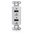 Cables To Go 39875 Dual HDMI Pass Through Decorative Wall Plate - Aluminum Image 4