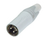 Neutrik NC3MXX-WT XX-Series 3-Pin XLR-M Cable Connector, White/Silver Image 1