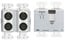 RDL DD-RN40 Wall-Mounted Dante Interface, 4 XLR In, 2 Terminal Block Out, White Image 1