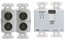 RDL DDS-RN40 Wall-Mounted Dante Interface, 4 XLR In, 2 Terminal Block Out, Stainless Steel Image 1