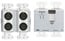 RDL DD-RN40C Wall-Mounted Dante Interface, 4 XLR In, 2 Out, Custom Label, White Image 1