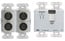 RDL DDS-RN40C Wall-Mounted Dante Interface, 4 XLR In, 2 T Block Out, Custom, Stainless Steel Image 1