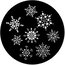 Rosco 79129 Steel Gobo, Snowflakes 2 Image 1