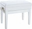 Roland RPB-400WH-US PIANO BENCH, SATIN WHITE, VINYL SEAT Image 1