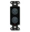 RDL DB-XLR2F Dual XLR 3-pin Female Jacks On D Plate, Euroblock Connectors, Black Image 1