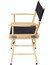 FilmCraft CH19530 18" Foldable Director's Chair, Natural With Canvas Image 3