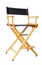 FilmCraft CH19790 24" Foldable Director's Chair, Natural With Canvas Image 1