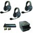 Eartec Co EVX3D Full Duplex Wireless Intercom System W/ 3 Headsets Image 1