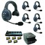 Eartec Co EVX6S Full Duplex Wireless Intercom System W/ 6 Headsets Image 1