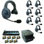 Eartec Co EVX8S Full Duplex Wireless Intercom System W/ 8 Headsets Image 1