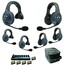 Eartec Co EVX633 Full Duplex Wireless Intercom System W/ 6 Headsets Image 1