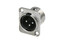 REAN RC3MDL 3 Pole XLR Male Chassis Connector, Nickel / Tin Image 1