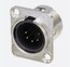 REAN RC5MDL 5 Pole XLR Male Chassis Connector, Nickel / Tin Image 1