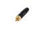 REAN RF2C-B-0 RCA Plug With Gold Plated Contacts, Black Shell, Black Boot Image 1