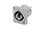 REAN RRAC3O-G-000-0 3 Pole AC PowerCON Outlet Connector With D-Size Mounting Flange, Grey Housing, Bulk Image 1