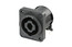 Neutrik NL4MDXX-H-3 4-Pole SpeakON Connector, Black Flange, Horizontal PCB Mount Image 1