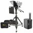 ikan PT4500-TM-PEDESTAL-TK 15" Teleprompter, Pedestal & Dolly Turnkey W/ Talent Monitor & Travel Cases Image 1