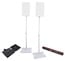 ProX X-POLARIS-WH POLARIS Portable Speaker And Lighting Dual Stand Kit With Base Plate, White Image 1
