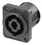 Neutrik NL4MPXX-3 SpeakON XX Series 4 Pole Receptacle, Tab Terminals, Rear Mount Image 1