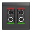 Symetrix 80-0223 XIO XLR 2x2 Dante Dual-Gang Wallplate, RGB LEDs, Black Image 1