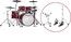 Roland VAD706-K V-Drums Acoustic Design 706 5-Piece Electronic Drum Kit, Cherry Image 1
