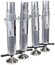 ProX XSQ-1624MK2 Set Of 4 Telescoping Stage Legs With Ball Joint Adjusts, 16-24", Compatible With ProX StageQ Platforms Image 2