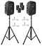 Anchor LIBERTY3-HUBCON-4-S 2 PA Speakers With Liberty 3 Connect And 4 Mics, 2 Stands Image 4