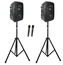 Anchor LIBERTY3-HUBCON-2-S 2 PA Speakers With Liberty 3 Connect And 2 Mics, 2 Stands Image 1