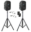 Anchor LIBERTY3-HUBCON-2-S 2 PA Speakers With Liberty 3 Connect And 2 Mics, 2 Stands Image 2