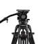 ikan EG05A2D E-Image 2-Stage Aluminum Tripod, Fluid Head, And Dolly Kit, 15.4 Lb Payload Image 3