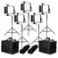 ikan LW10-5PT-KIT Lyra 1 X 1 Daylight 5-Point Soft Panel LED Light Kit Image 1