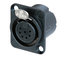 Neutrik NC7FD-LX-B [Restock Item] D Series 7-pin XLRF Panel Receptacle Image 1