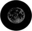 Rosco 260810000999  [Restock Item] Gobo, Glass, Water & Sky, Halftone Full Moon Image 1