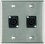 Pro Co WP2032 Dual Gang Wallplate With 2 NL4MP Jacks, Steel Image 1