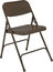 National Public Seating 203-NPS Steel Folding Chair (Brown) Image 1