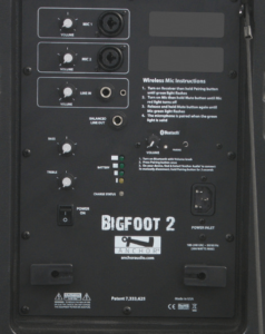 Anchor Audio Bigfoot 2, Back Panel