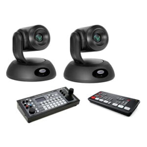 Two RoboSHOT 30E USB Cameras, ProductionVIEW Controller, ATEM Mini Switcher Video Streaming Bundle